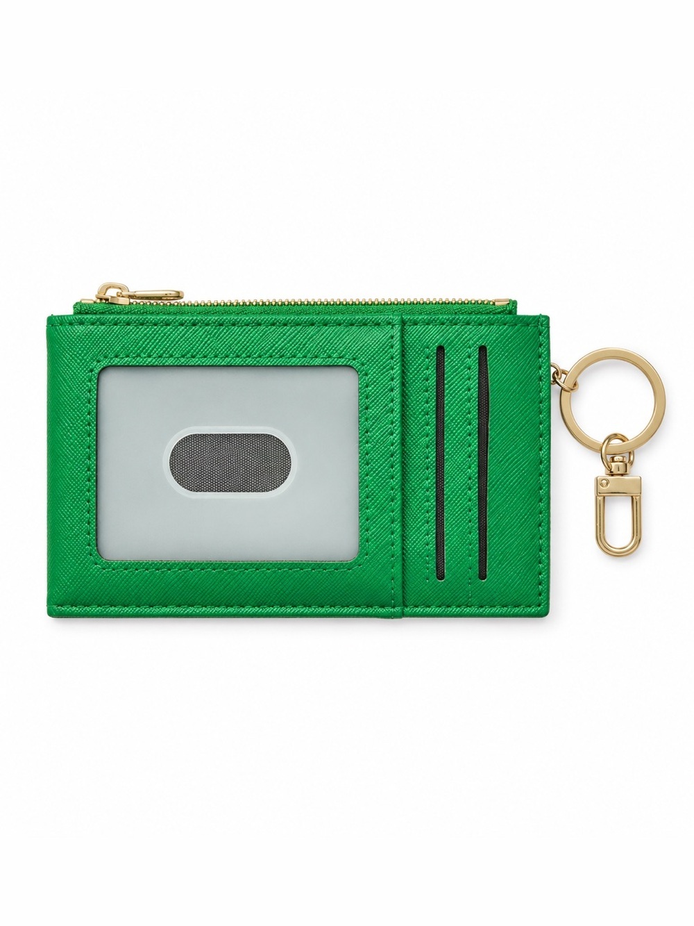 GREEN RFID Blocking Bifold Multi Card Case Wallet with Zipper Pocket